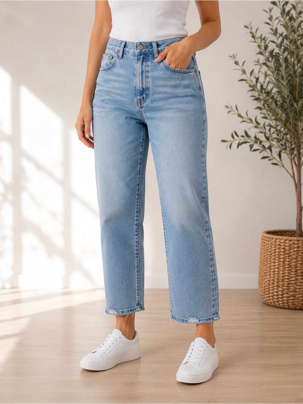 Abercrombie & Fitch Curve Love Ultra High Rise Ankle Straight Sz 30 S/10 S